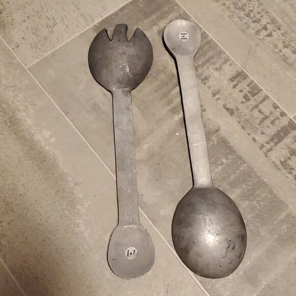 Vintage Aluminum Spoon & Fork Set - Picture 6 of 9